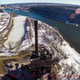 Illustration for article titled Controlled Power Plant Demolition, A Drones View.